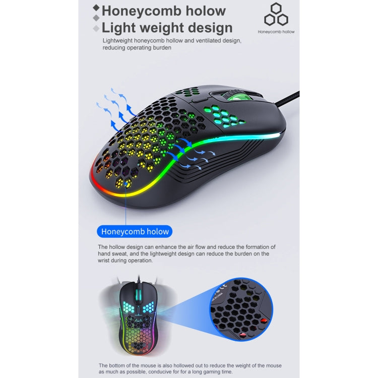 Ratón con cable para juegos con iluminación RGB iMICE T98, T98