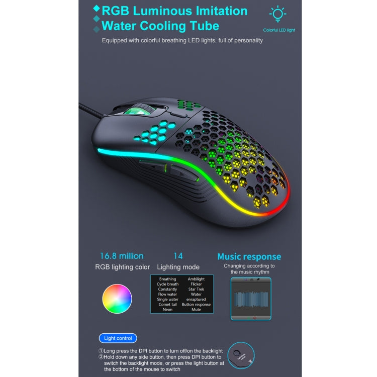 Ratón con cable para juegos con iluminación RGB iMICE T98, T98