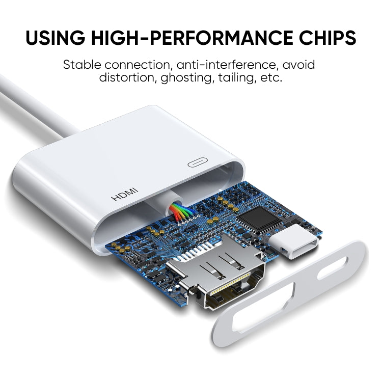 Adaptador convertidor JOYROOM S-H141 1080P de 8 pines a HDMI, S-H141