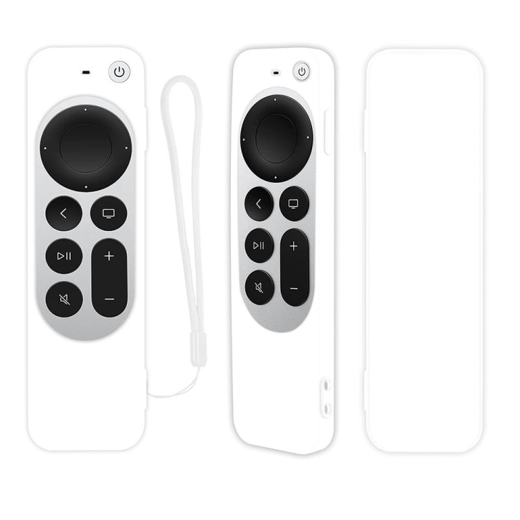 Funda protectora de silicona con cuerda para Apple TV 4K 4th Siri Remote Controller