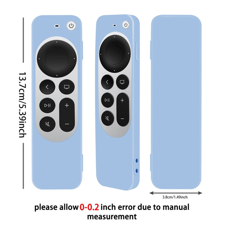 Funda protectora de silicona con cuerda para Apple TV 4K 4th Siri Remote Controller