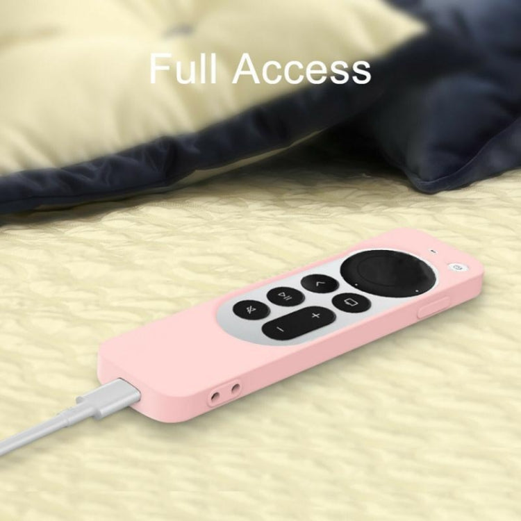 Funda protectora de silicona con cuerda para Apple TV 4K 4th Siri Remote Controller