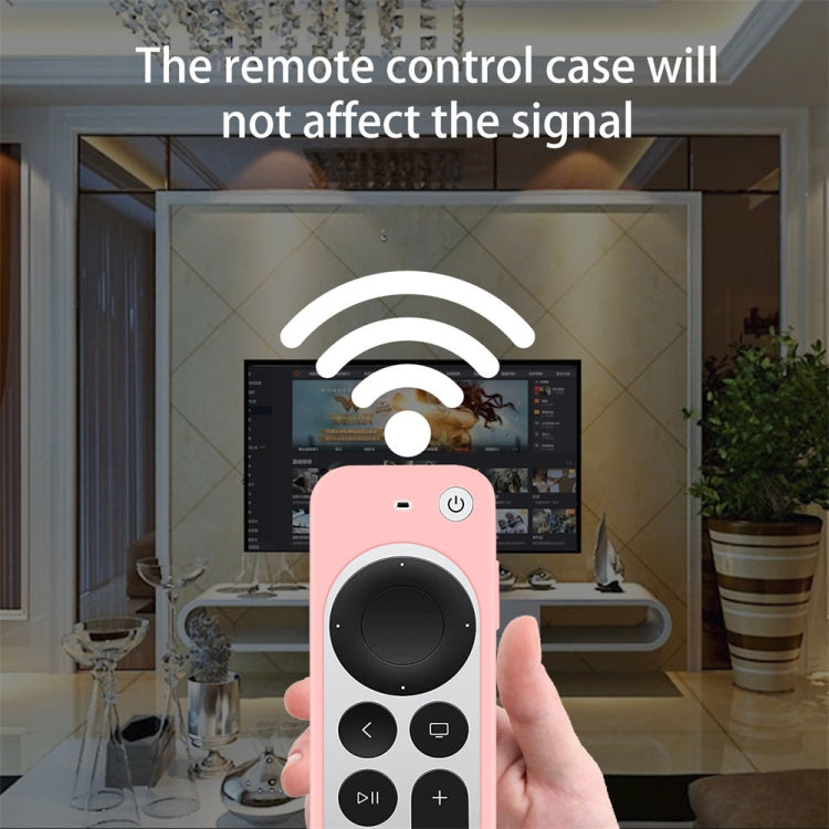 Funda protectora de silicona con cuerda para Apple TV 4K 4th Siri Remote Controller