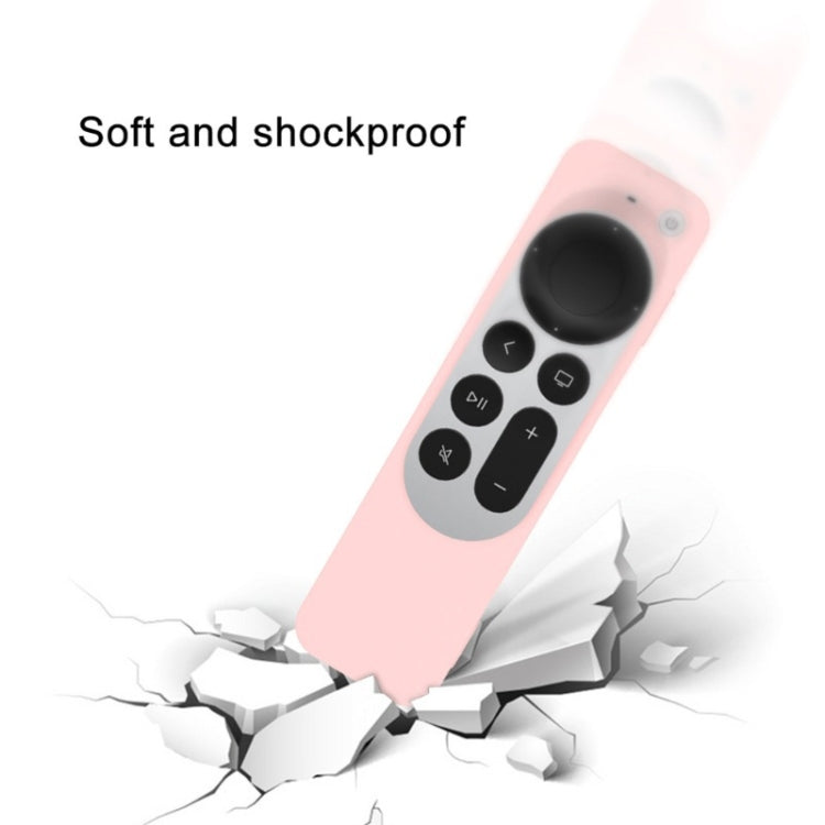 Funda protectora de silicona con cuerda para Apple TV 4K 4th Siri Remote Controller