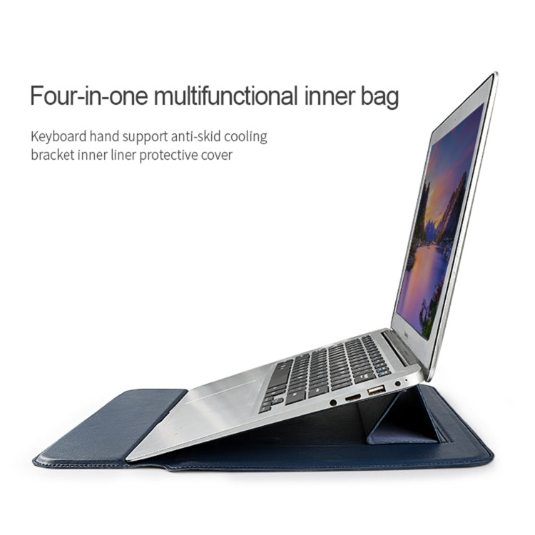 Bolsa de forro de PU para portátil multifuncional PU08, 13.3 inch, 14.1-15.4 inch