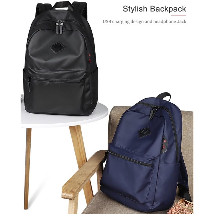 SJ03 Mochila universal para portátil de gran capacidad de 13 a 15,6 pulgadas con puerto de carga USB y puerto para auriculares