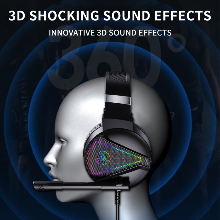 HXSJ F16 3.5mm + puerto USB RGB Light Auriculares estéreo para juegos con micrófono
