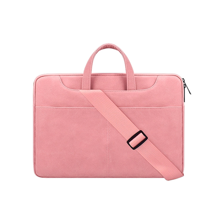 ST06SDJ Bolsa para computadora portátil de negocios de PU esmerilado con correa para el hombro desmontable, 13.3 inch, 14.1-15.4 inch, 15.6 inch