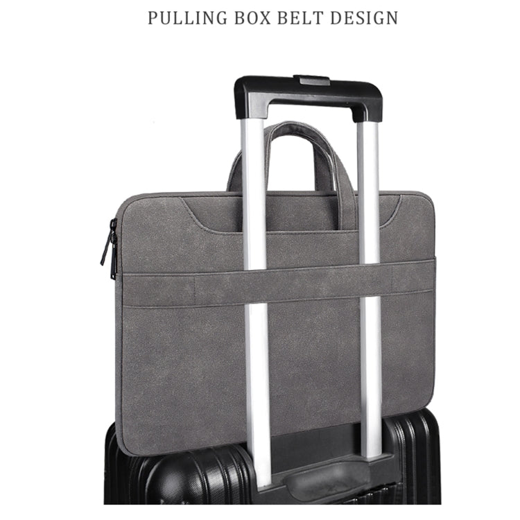 ST06SDJ Bolsa para computadora portátil de negocios de PU esmerilado con correa para el hombro desmontable, 13.3 inch, 14.1-15.4 inch, 15.6 inch