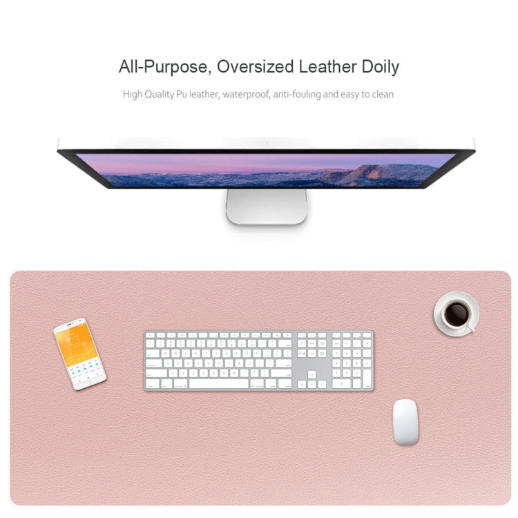 Alfombrilla de mesa para ratón de PU de doble cara ZD01, tamaño: 90 x 40 cm
