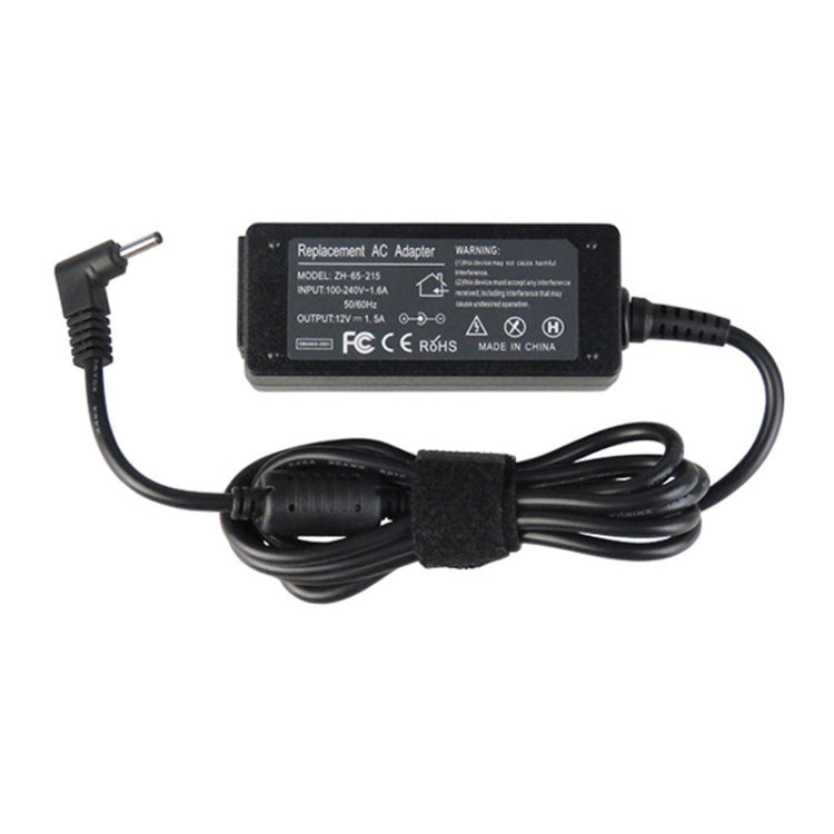 Adaptador de corriente ZH-65-215 de 12 V 1,5 A para computadora portátil Acer, longitud del cable: 1,5 m