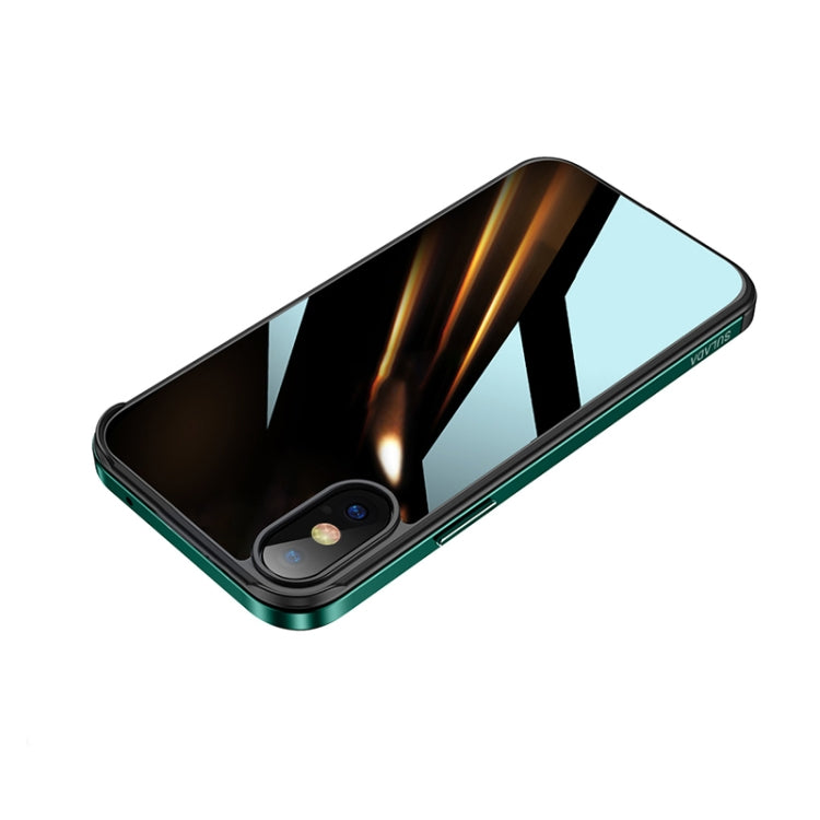 SULADA Marco de metal de aluminio de aviación a prueba de golpes + Nano Glass + Funda protectora de TPU, For iPhone XR, For iPhone XS Max