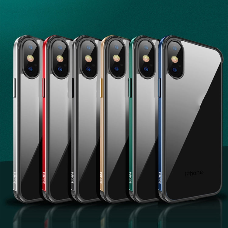 SULADA Marco de metal de aluminio de aviación a prueba de golpes + Nano Glass + Funda protectora de TPU, For iPhone XR, For iPhone XS Max