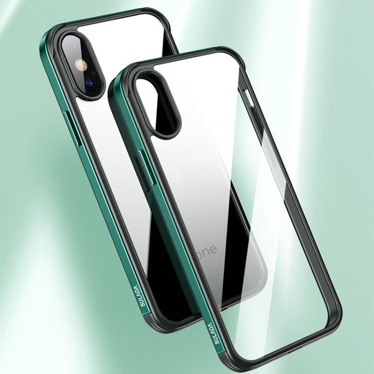 SULADA Marco de metal de aluminio de aviación a prueba de golpes + Nano Glass + Funda protectora de TPU, For iPhone XR, For iPhone XS Max