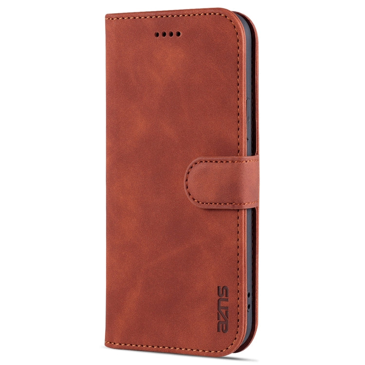 AZNS Skin Feel Calf Texture Funda de cuero con tapa horizontal con ranuras para tarjetas y soporte y billetera, For iPhone 12 Pro, For iPhone 12 Pro Max
