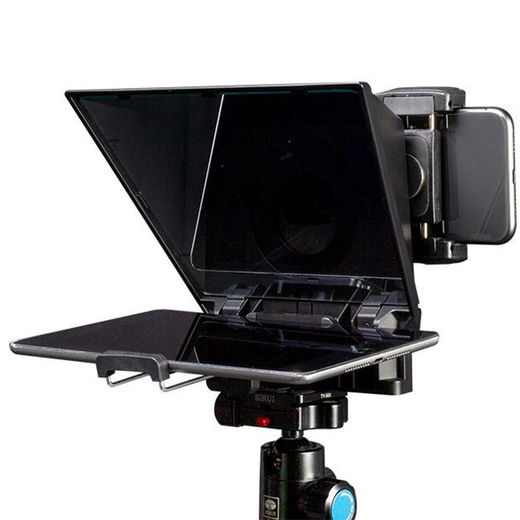 FEELWORLD TP2A NUEVO Teleprompter portátil con control remoto y anillo adaptador de lente para teléfonos móviles / tabletas / cámaras SLR de menos de 8 pulgadas, TP2A NEW