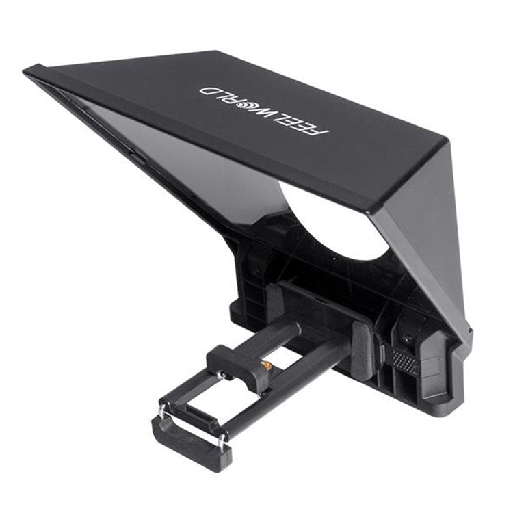 FEELWORLD TP2A NUEVO Teleprompter portátil con control remoto y anillo adaptador de lente para teléfonos móviles / tabletas / cámaras SLR de menos de 8 pulgadas, TP2A NEW
