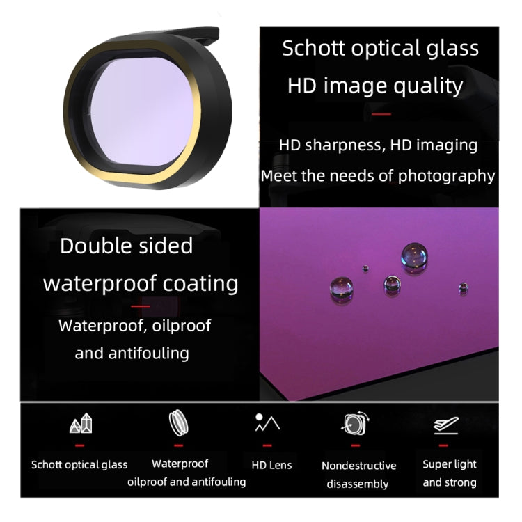 JSR para filtro de lente de mini drone FiMi X8, CPL Filter, UV Filter, ND4 Filter, ND8 Filter, ND16 Filter, ND32 Filter, ND8PL Filter, ND16PL Filter, ND32PL Filter, ND64PL Filter, Star Effect Filter, Night Filter
