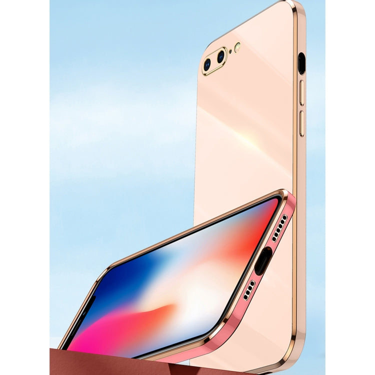 XINLI Straight 6D Plating Gold Edge TPU Estuche a prueba de golpes, For iPhone 6 / 6s, For iPhone 6 Plus / 6s Plus, For iPhone SE 2022 / SE 2020 / 8 / 7, For iPhone 11, For iPhone 11 Pro, For iPhone 11 Pro Max, For iPhone 12