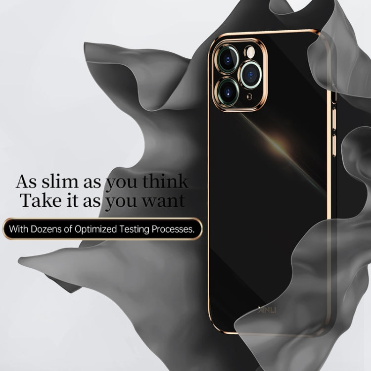 XINLI Straight 6D Plating Gold Edge TPU Estuche a prueba de golpes, For iPhone 12 mini, For iPhone 12 Pro Max, For iPhone X, For iPhone XR, For iPhone XS, For iPhone XS Max, For iPhone 8 Plus / 7 Plus