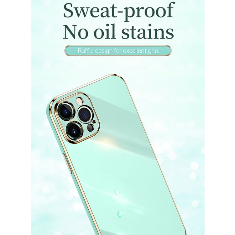XINLI Straight 6D Plating Gold Edge TPU Estuche a prueba de golpes, For iPhone 12 Pro