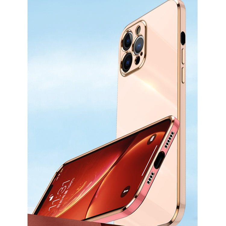 XINLI Straight 6D Plating Gold Edge TPU Estuche a prueba de golpes, For iPhone 12 Pro