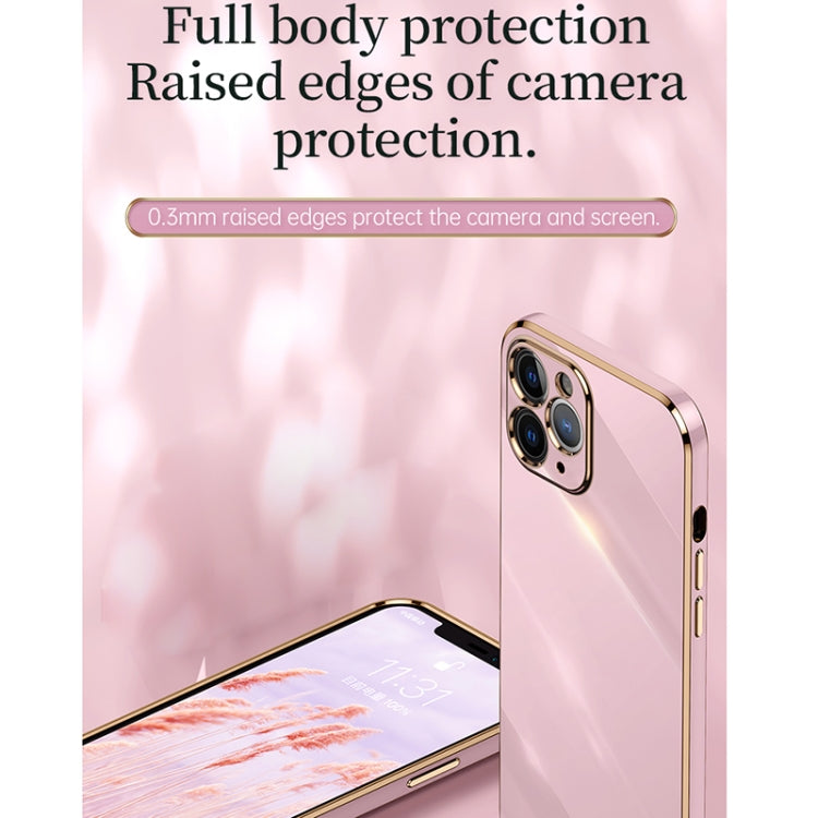 XINLI Straight 6D Plating Gold Edge TPU Estuche a prueba de golpes con soporte para anillo, For iPhone 11 Pro Max, For iPhone 12, For iPhone 12 mini, For iPhone 12 Pro, For iPhone 12 Pro Max, For iPhone X