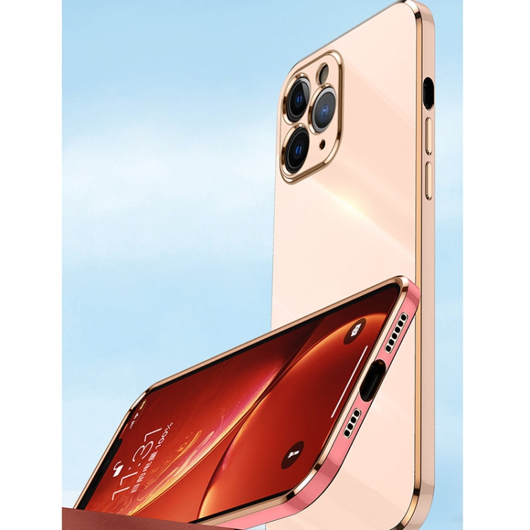 XINLI Straight 6D Plating Gold Edge TPU Estuche a prueba de golpes con soporte para anillo, For iPhone 11 Pro Max, For iPhone 12, For iPhone 12 mini, For iPhone 12 Pro, For iPhone 12 Pro Max, For iPhone X