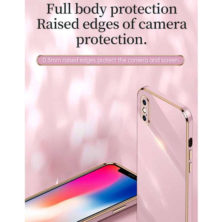 XINLI Straight 6D Plating Gold Edge TPU Estuche a prueba de golpes con soporte para anillo, For iPhone XR, For iPhone XS, For iPhone XS Max
