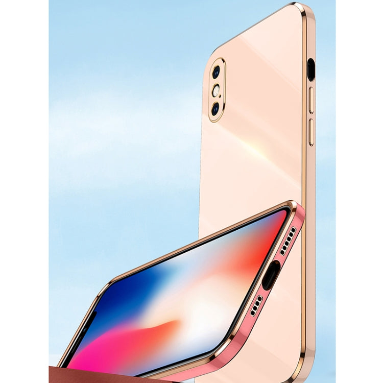 XINLI Straight 6D Plating Gold Edge TPU Estuche a prueba de golpes con soporte para anillo, For iPhone XR, For iPhone XS, For iPhone XS Max
