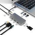 BL10V 10 en 1 USB-C / Type-C a RJ45 + VGA + HDMI + 3,5 mm AUX + Ranura para tarjeta SD / TF + PD USB-C / Type-C + USB 3.0 + 2 puertos USB 2.0 HUB de estación de acoplamiento, BL10V
