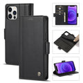 LC.IMEEKE Hebilla magnética PU + TPU Estuche de cuero con tapa horizontal con soporte y ranuras para tarjetas y billetera, For iPhone 12 mini