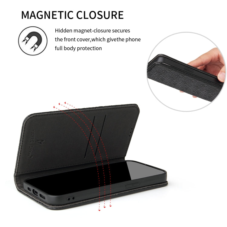 Fierre Shann Cocodrilo Textura Magnética Horizontal Flip Estuche de cuero genuino con soporte y ranura para tarjeta, For iPhone 13 mini, For iPhone 13, For iPhone 13 Pro, For iPhone 13 Pro Max