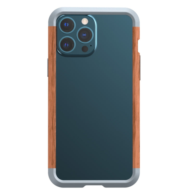 R-JUST Funda protectora de parachoques de madera y hierro a prueba de golpes, For iPhone 13 mini, For iPhone 13, For iPhone 13 Pro, For iPhone 13 Pro Max