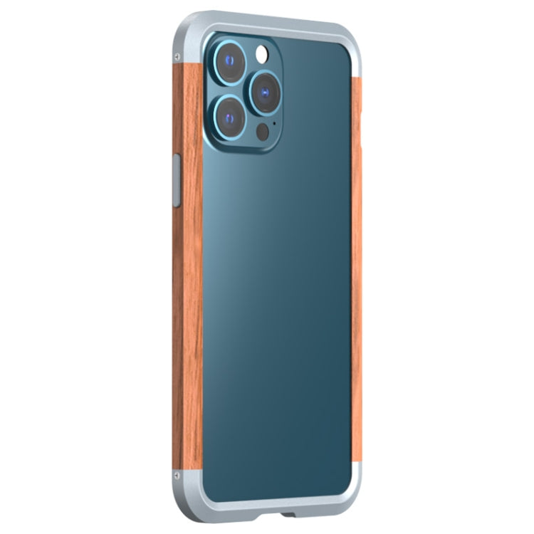 R-JUST Funda protectora de parachoques de madera y hierro a prueba de golpes, For iPhone 13 mini, For iPhone 13, For iPhone 13 Pro, For iPhone 13 Pro Max