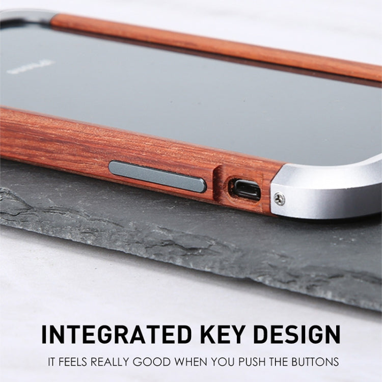 R-JUST Funda protectora de parachoques de madera y hierro a prueba de golpes, For iPhone 13 mini, For iPhone 13, For iPhone 13 Pro, For iPhone 13 Pro Max