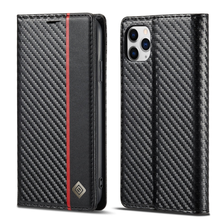 LC.IMEEKE Estuche de cuero con tapa horizontal de fibra de carbono PU + TPU con soporte, ranura para tarjeta y billetera, For iPhone 11, For iPhone 11 Pro, For iPhone 11 Pro Max, For iPhone 12 mini, For iPhone 12 / 12 Pro, For iPhone 12 Pro Max        ...