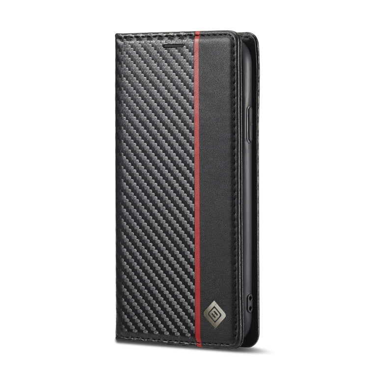 LC.IMEEKE Estuche de cuero con tapa horizontal de fibra de carbono PU + TPU con soporte, ranura para tarjeta y billetera, For iPhone 11, For iPhone 11 Pro, For iPhone 11 Pro Max, For iPhone 12 mini, For iPhone 12 / 12 Pro, For iPhone 12 Pro Max        ...