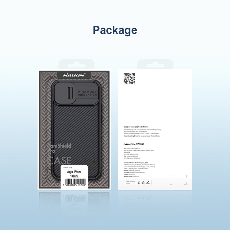NILLKIN Black Mirror Pro Series Camshield Cobertura completa Funda para teléfono resistente a los arañazos a prueba de polvo, For iPhone 13 mini, For iPhone 13, For iPhone 13 Pro, For iPhone 13 Pro Max