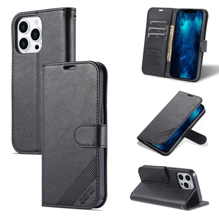 AZNS Estuche de cuero con tapa horizontal con textura de piel de oveja con soporte y ranuras para tarjetas y billetera, For iPhone 13, For iPhone 13 mini, For iPhone 13 Pro, For iPhone 13 Pro Max