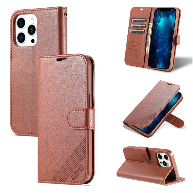 AZNS Estuche de cuero con tapa horizontal con textura de piel de oveja con soporte y ranuras para tarjetas y billetera, For iPhone 13, For iPhone 13 mini, For iPhone 13 Pro, For iPhone 13 Pro Max