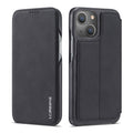 LC.IMEEKE Hon Ancient Series Estuche de cuero con tapa horizontal con soporte y ranura para tarjeta, For iPhone 13 mini, For iPhone 13, For iPhone 13 Pro, For iPhone 13 Pro Max