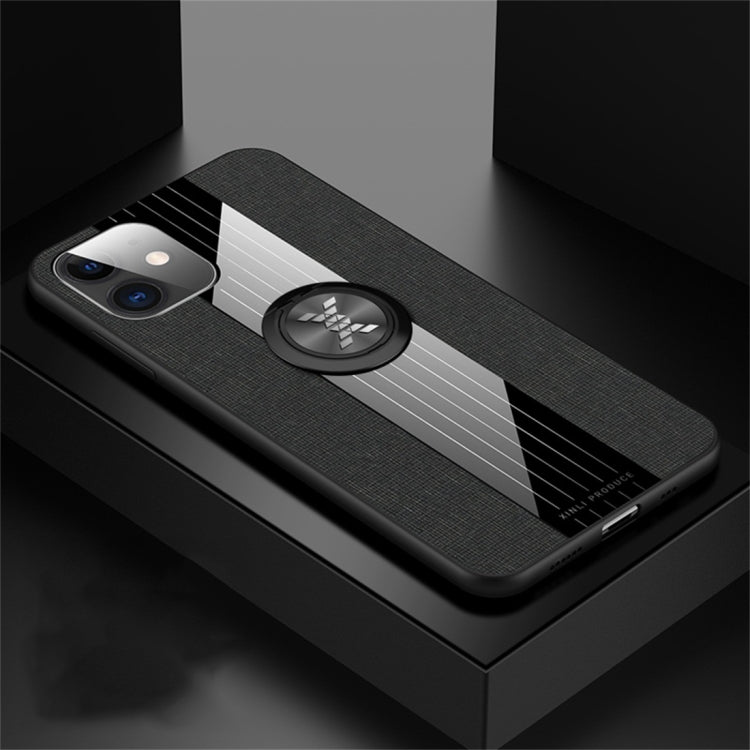 Funda protectora de TPU a prueba de golpes con textura de tela de costura XINLI con soporte para anillo, For iPhone 11, For iPhone 11 Pro, For iPhone 11 Pro Max