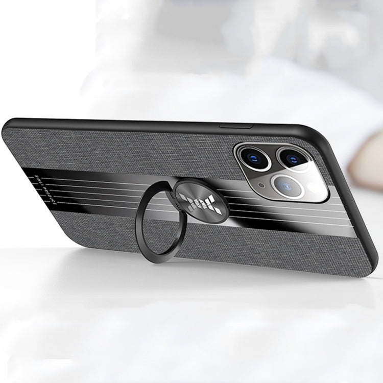 Funda protectora de TPU a prueba de golpes con textura de tela de costura XINLI con soporte para anillo, For iPhone 11, For iPhone 11 Pro, For iPhone 11 Pro Max