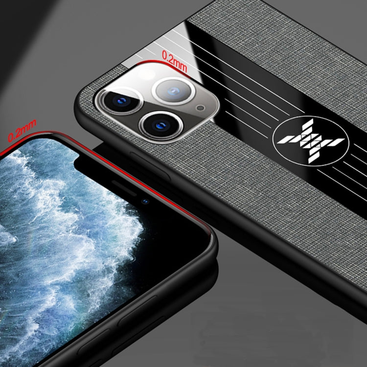 Funda protectora de TPU a prueba de golpes con textura de tela de costura XINLI con soporte para anillo, For iPhone 11, For iPhone 11 Pro, For iPhone 11 Pro Max