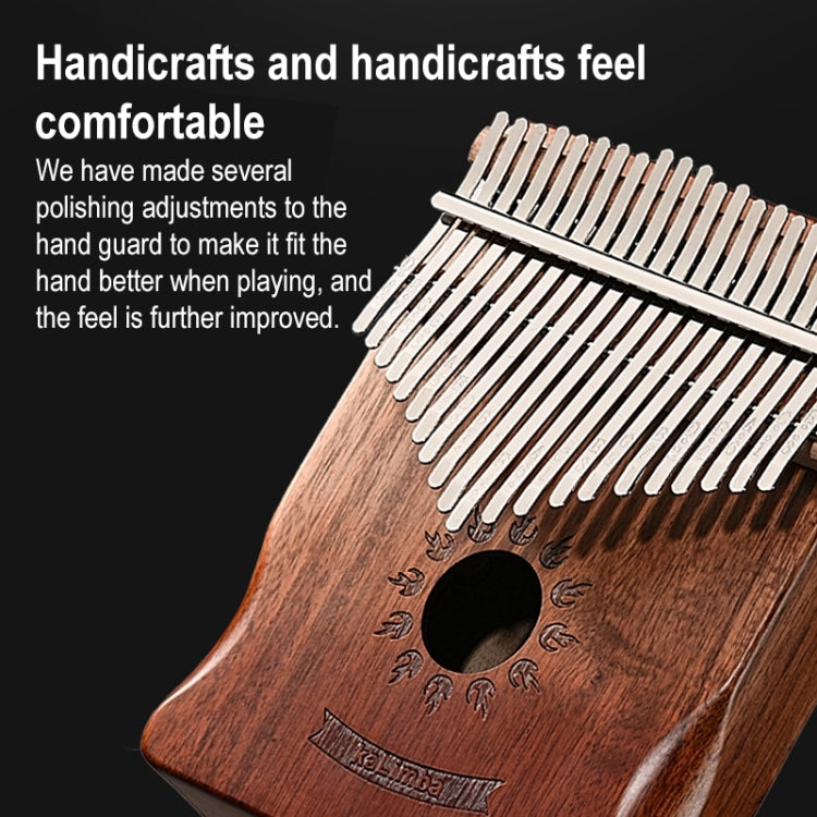 Instrumentos musicales Kalimba de piano de pulgar de madera de acacia de 21 tonos