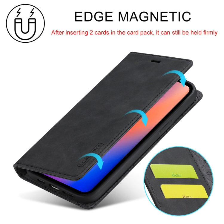 LC.IMEEKE Estuche de cuero con tapa horizontal de PU magnético fuerte + TPU mate con soporte y ranuras para tarjetas y billetera, For iPhone 13 mini, For iPhone 13, For iPhone 13 Pro, For iPhone 13 Pro Max