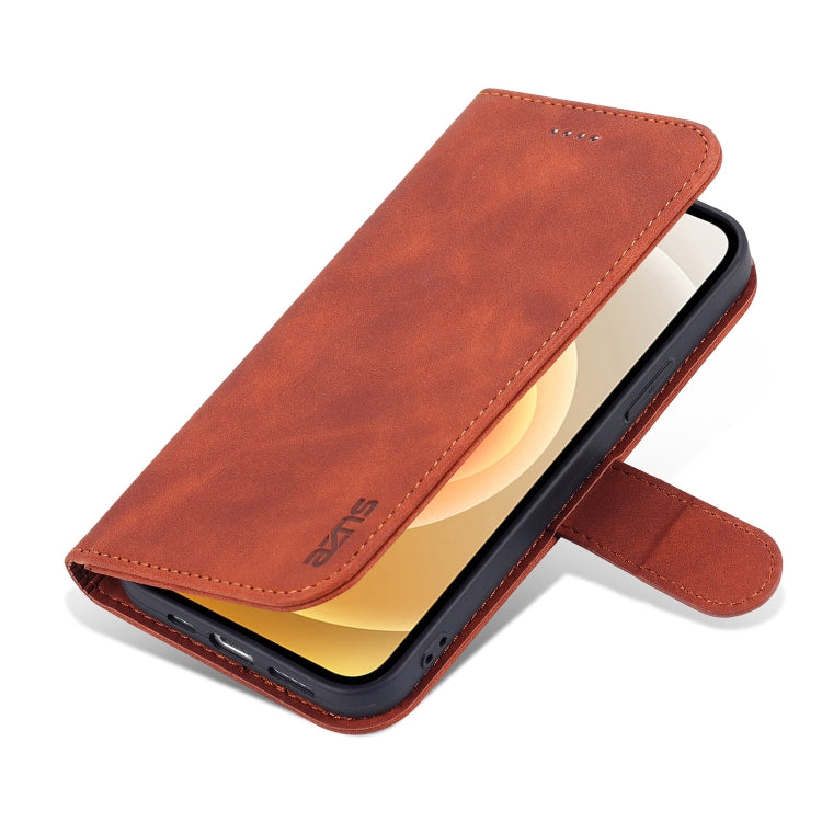 AZNS Skin Feel Calf Texture Funda de cuero con tapa horizontal con ranuras para tarjetas y soporte y billetera, For iPhone 13, For iPhone 13 Mini