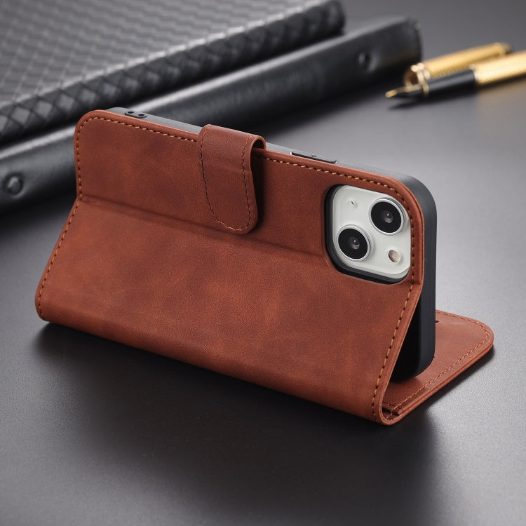 AZNS Skin Feel Calf Texture Funda de cuero con tapa horizontal con ranuras para tarjetas y soporte y billetera, For iPhone 13, For iPhone 13 Mini