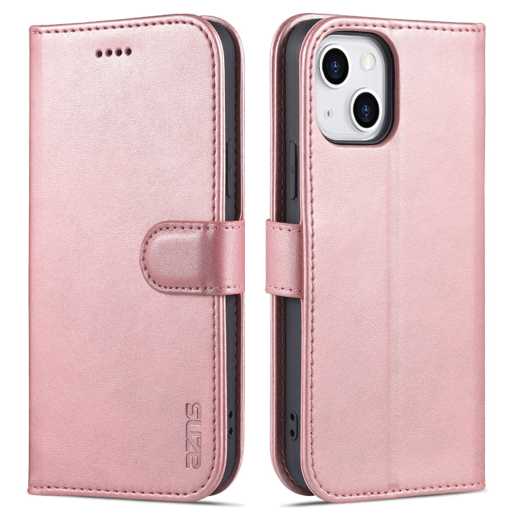 AZNS Skin Feel Calf Texture Funda de cuero con tapa horizontal con ranuras para tarjetas y soporte y billetera, For iPhone 13, For iPhone 13 Mini